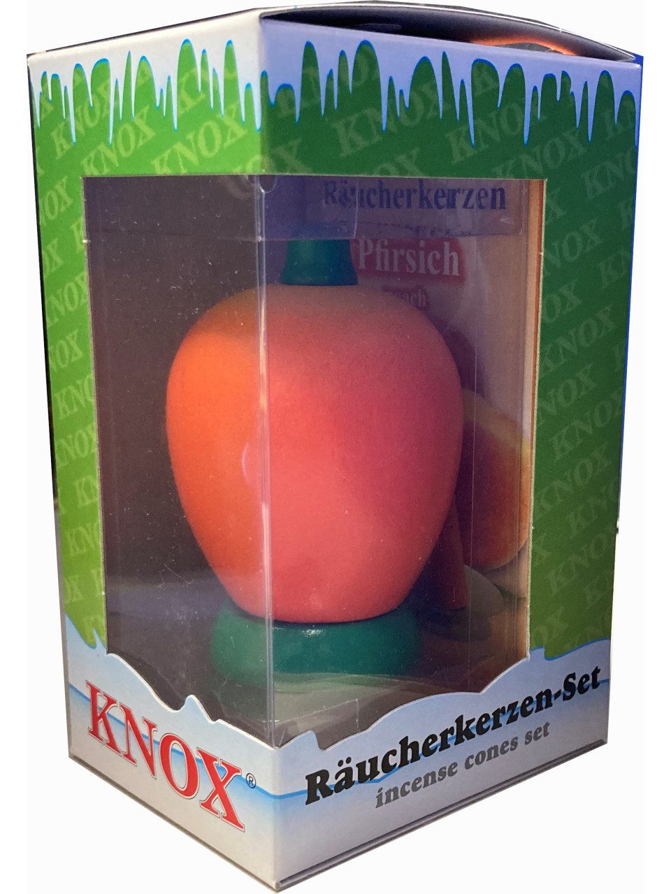 KNOX Räucherhaus Knox Räucher-Set Pfirsich Räucherfigur aus Holz