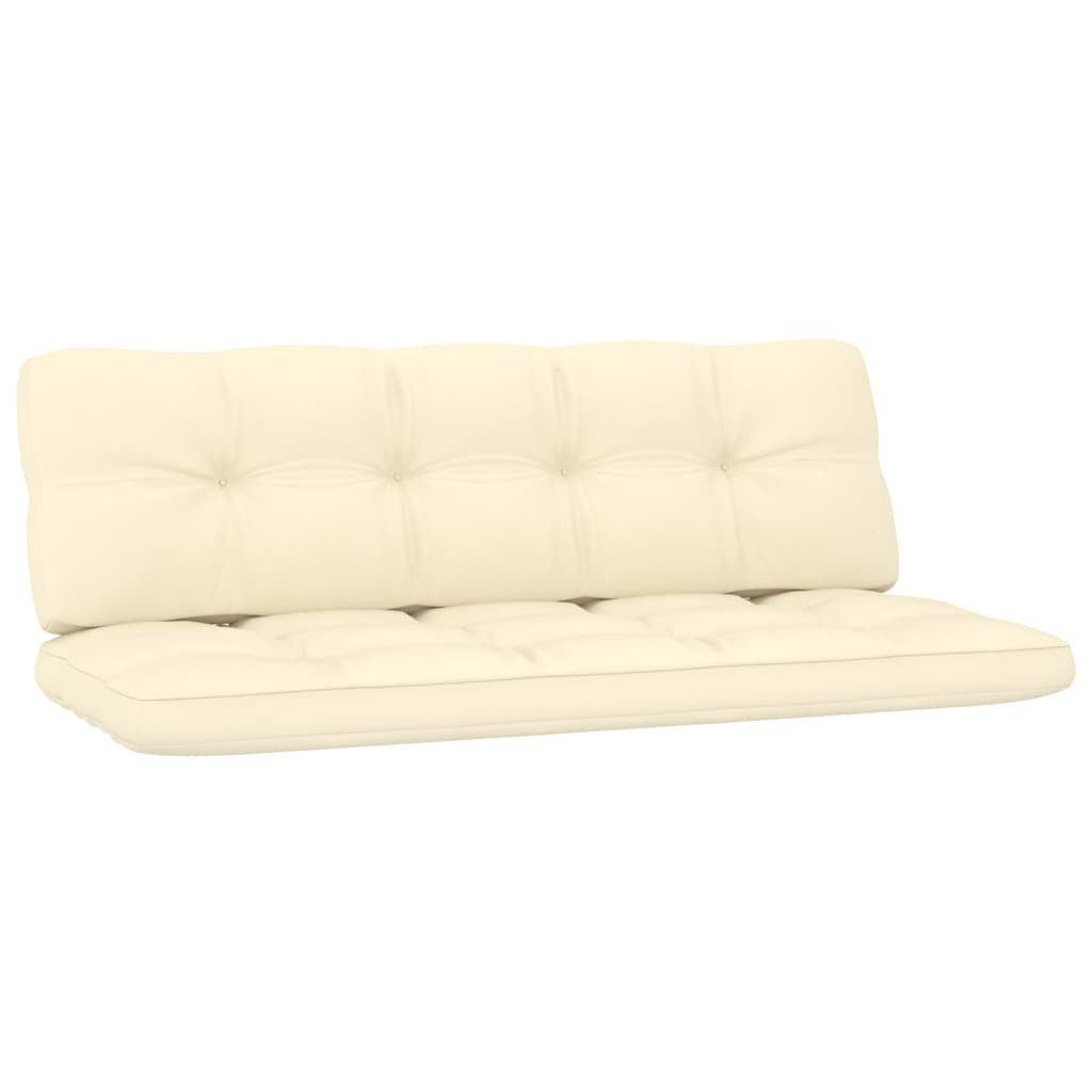 furnicato Gartenbank Vintage aus imprägniertem Massivholz mit Cremeweißem Kiss, Witterungsbeständige Sitzbank mit bequemen Armlehnen für die Terrasse