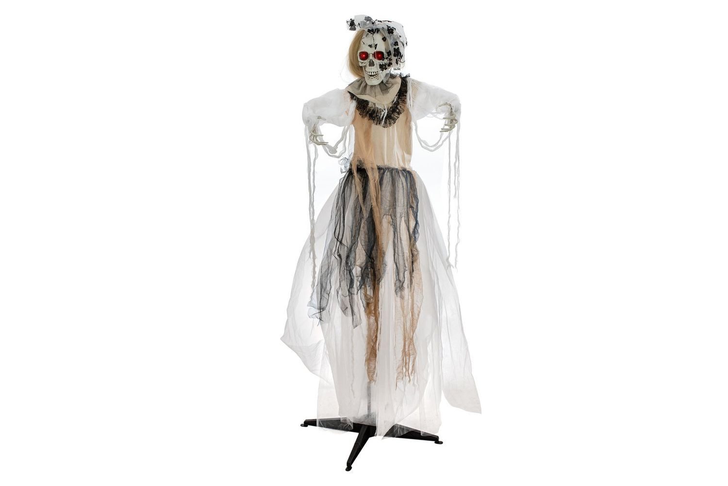 INNA-Glas Dekofigur Deko Halloween Skelett Braut SCHAKLYN, 80x50x170cm