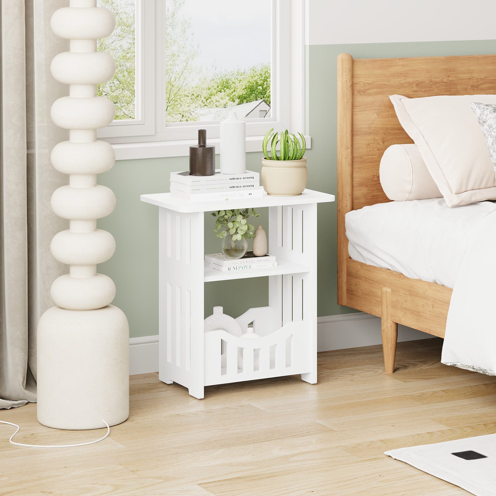 NAIMP Beistelltisch Nachttisch, kleiner Couchtisch, Sofatisch für Wohnzimmer