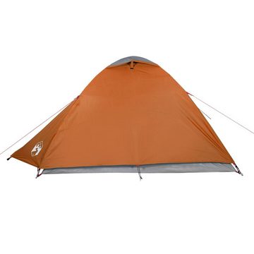 vidaXL Kuppelzelt Zelt Campingzelt Familienzelt Freizeitzelt 2 Personen Grau Orange 264