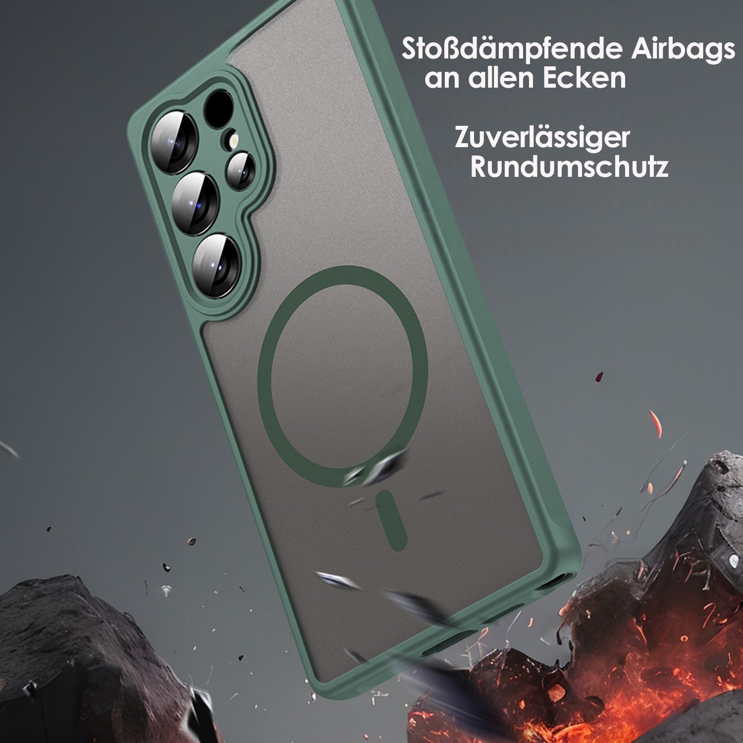 betterfon Handyhülle für Samsung Galaxy Serie Schutzhülle Magnet Case Hülle magnetisch, Magnetisches Laden, mattes Design, kratzfest & stoßfest verarbeitet – Bild 5 von 5