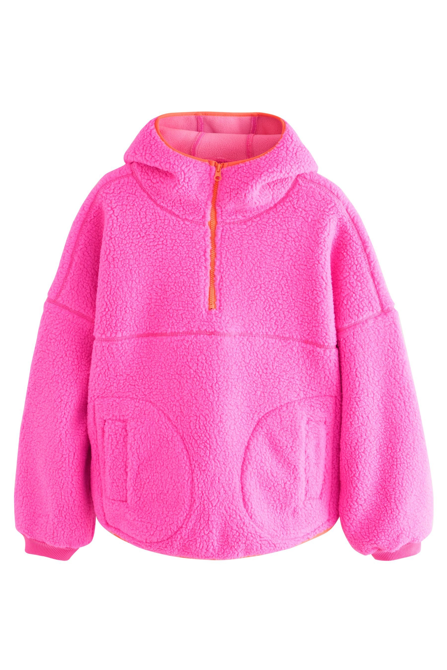 Next Kapuzenfleecejacke Active Kapuzenjacke mit Borg günstig online kaufen