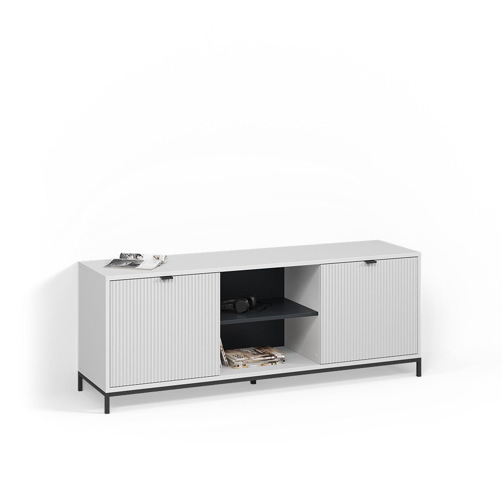 Livinity® Lowboard Aterno, Weiß, 150 x 60 cm mit 2 Türen (1 St)
