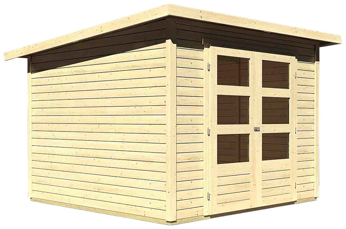Karibu Gartenhaus Stockach 4, BxT: 282x282 cm, (Set), anthrazit, naturbelassen oder terragrau