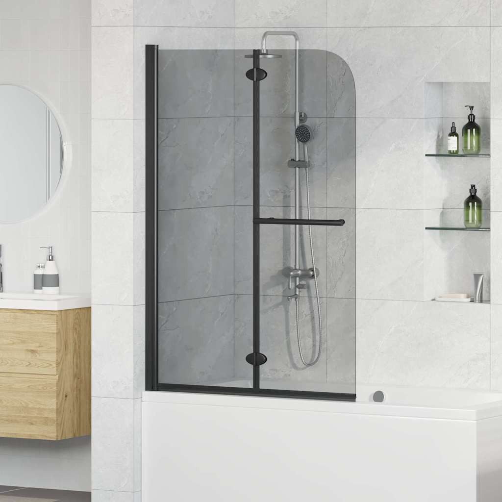 vidaXL Duschwand Duschabtrennung Dunkel transparent 95 x 140 cm, (1 tlg)