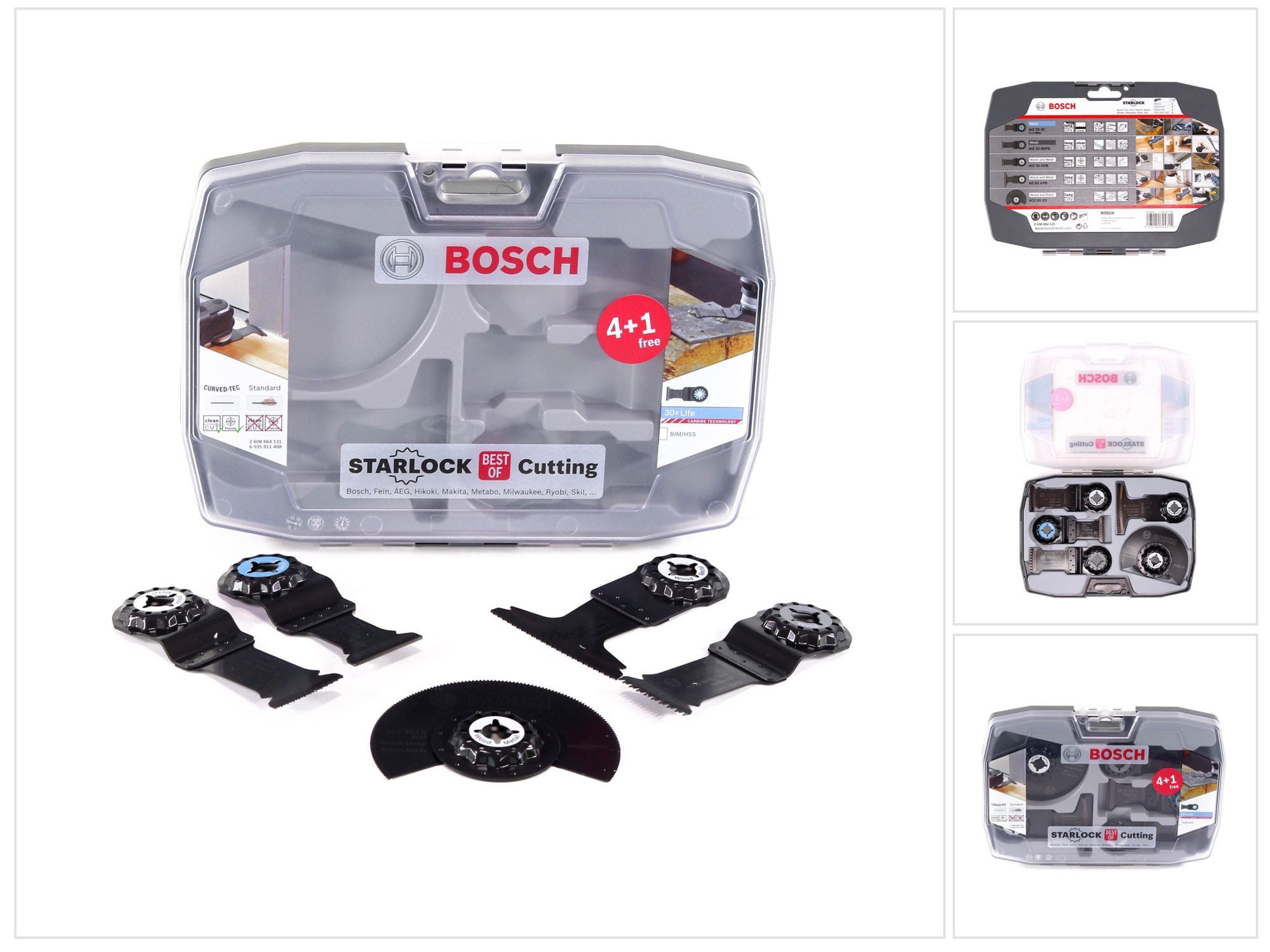 Bosch Professional Akku-Multifunktionswerkzeug Best of Cutting Set Starlock Tauchägeblatt Segementsägeblatt 5tlg