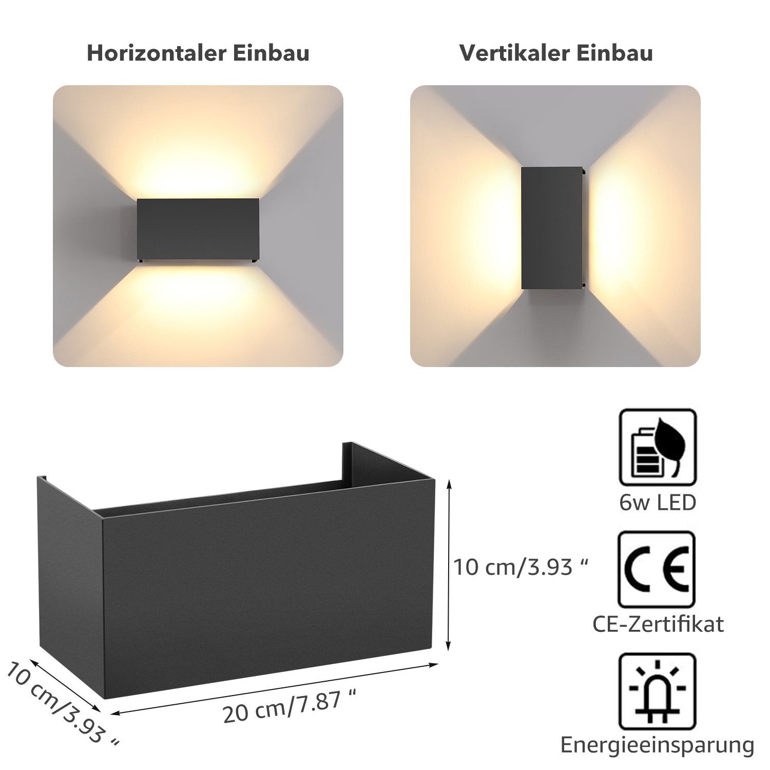 Warmweiß, Wandleuchte Abstrahlwinkel mit Wandleuchte G9 Außenbeleuchtung Glühbirne Wandleuchte, mit Bewegungsmelder Ohne wechselbar, LED oyajia Verstellbarer Bewegungsmelder, LED Wandleuchte Aluminium wechselbarem 12W