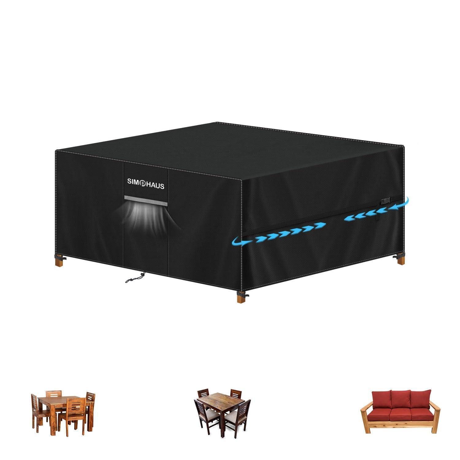 LuxusKollektion Gartenmöbel-Schutzhülle Abdeckung Gartenmöbel wasserdicht anti UV 420D Oxford 130x120x80cm