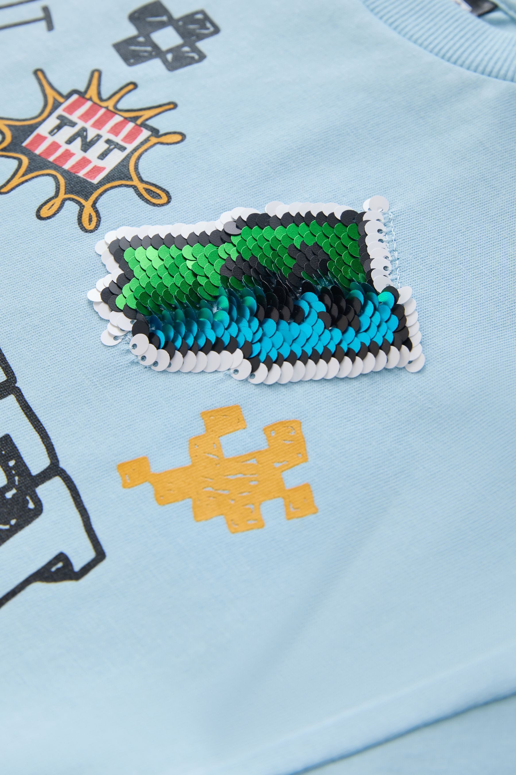 Next T-Shirt T-Shirt von Minecraft mit Pailletten (1-tlg)