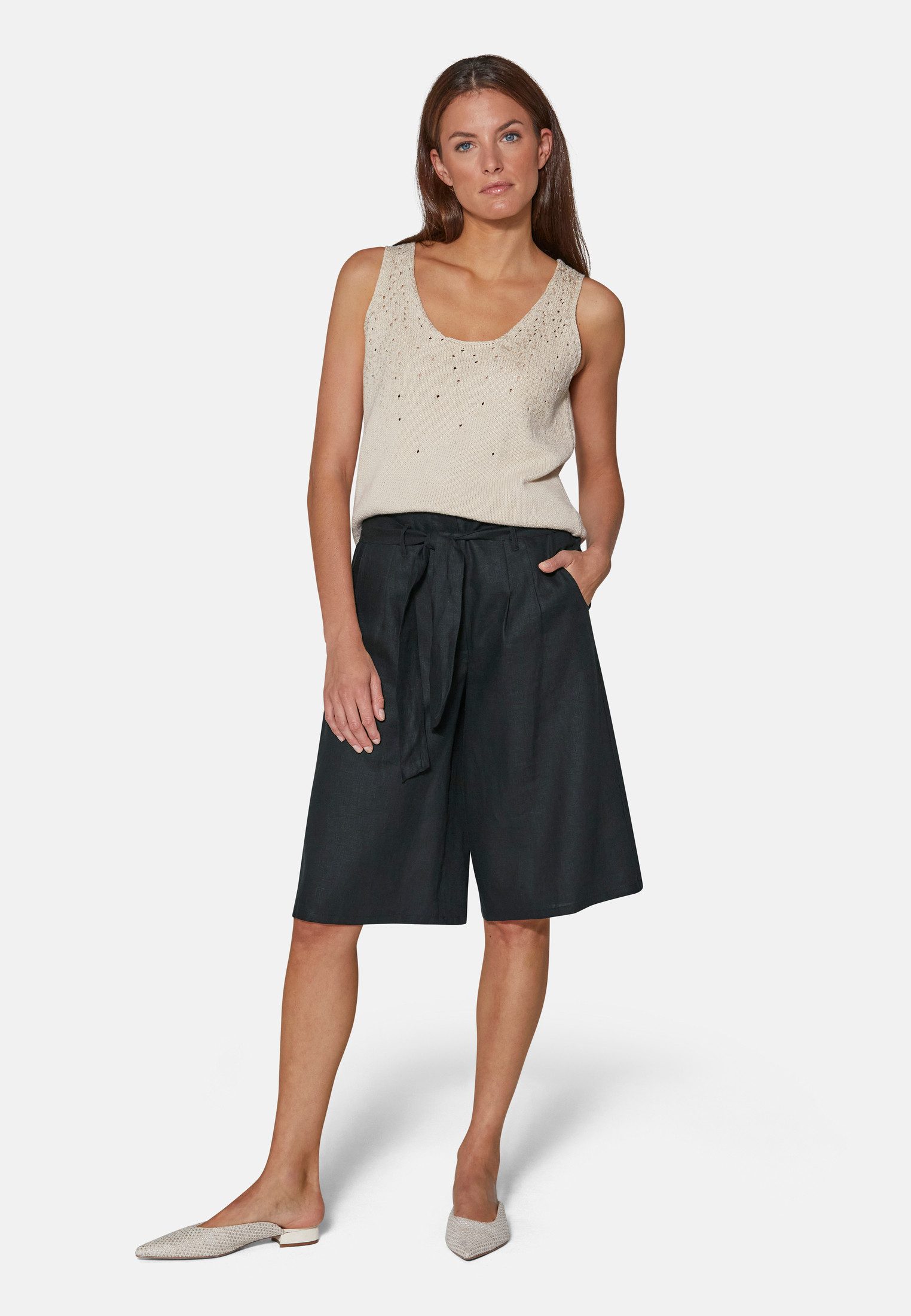 MADELEINE Shorts Highwaist-Bermudas aus Leinen günstig online kaufen