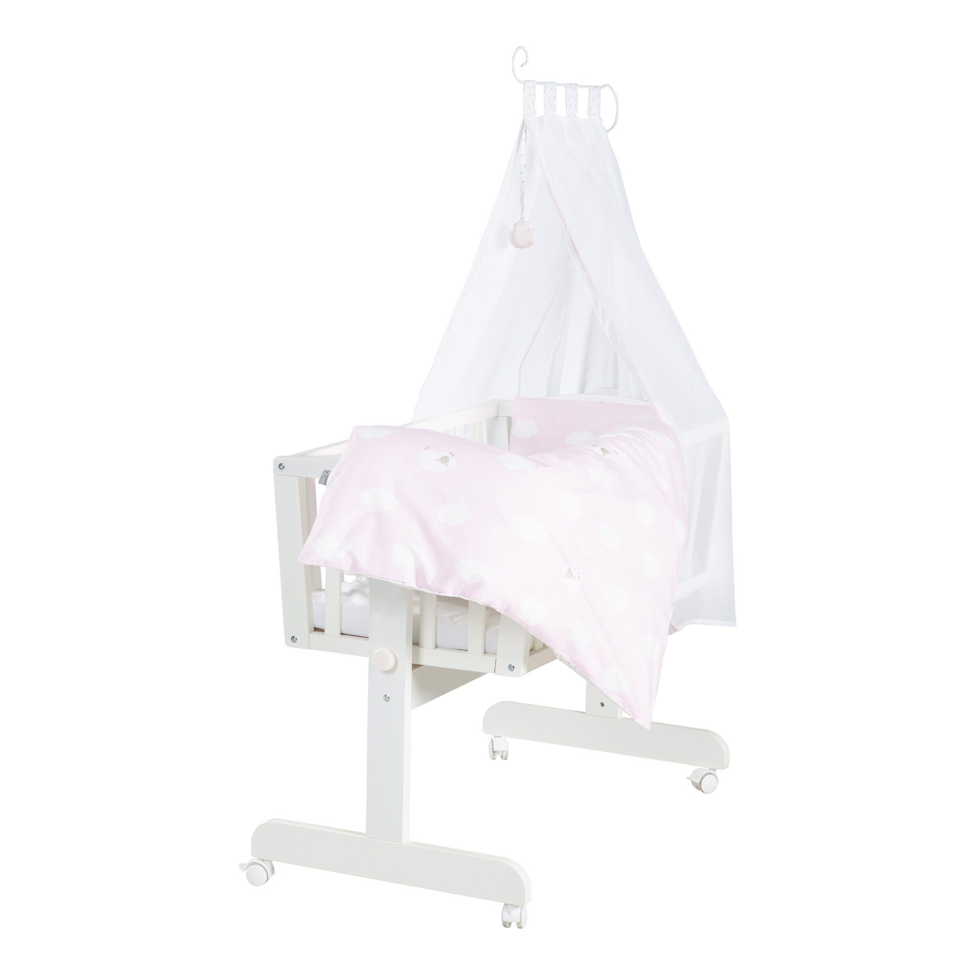 roba® Stubenwagen Kleine Wolke rosa, Komplettwiegenset 'Kleine Wolke rosa'