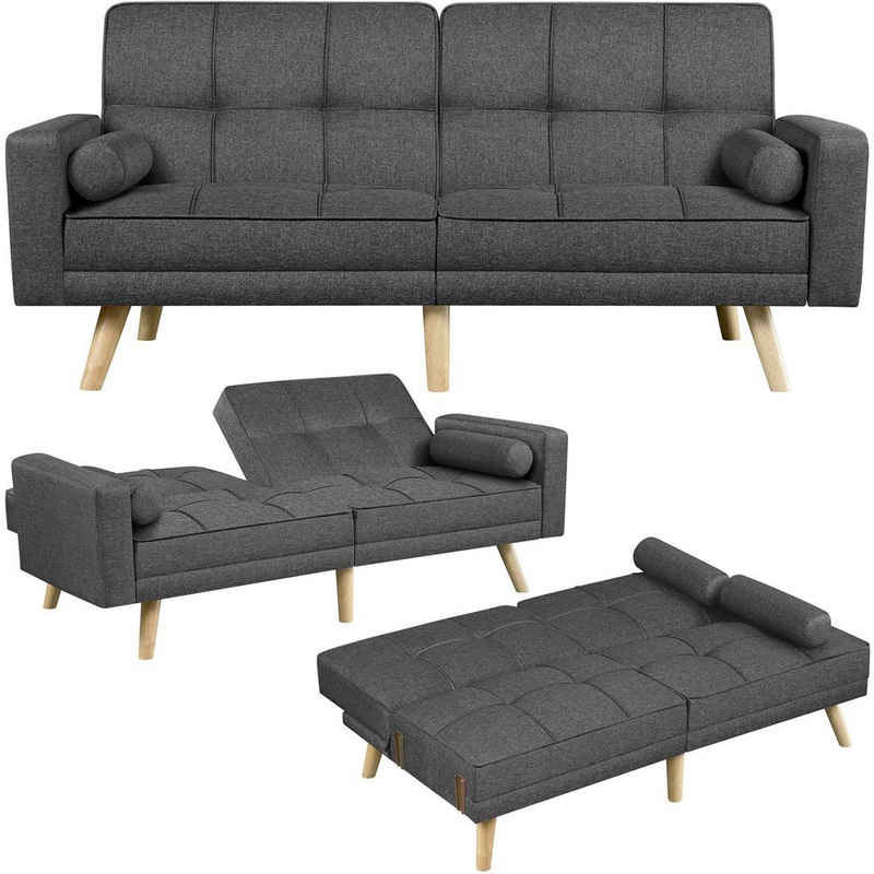 Yaheetech Sofa, Klappsofa mit Schlaffunktion Loungesofa Bettsofa