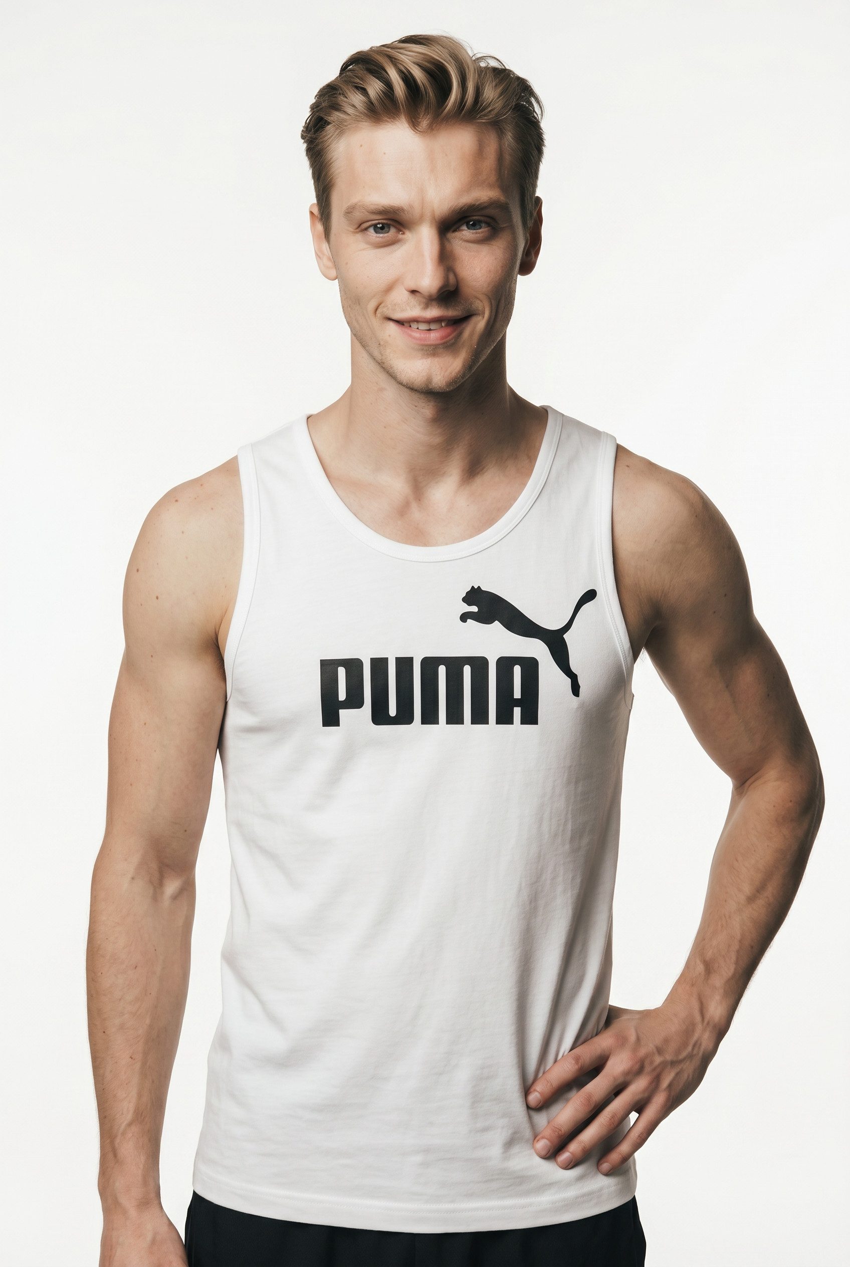 PUMA Tanktop ESS NO 1 LOGO TANK Regular Fit, ärmellos, mit Rundhalsausschnitt, mit Gummiprint