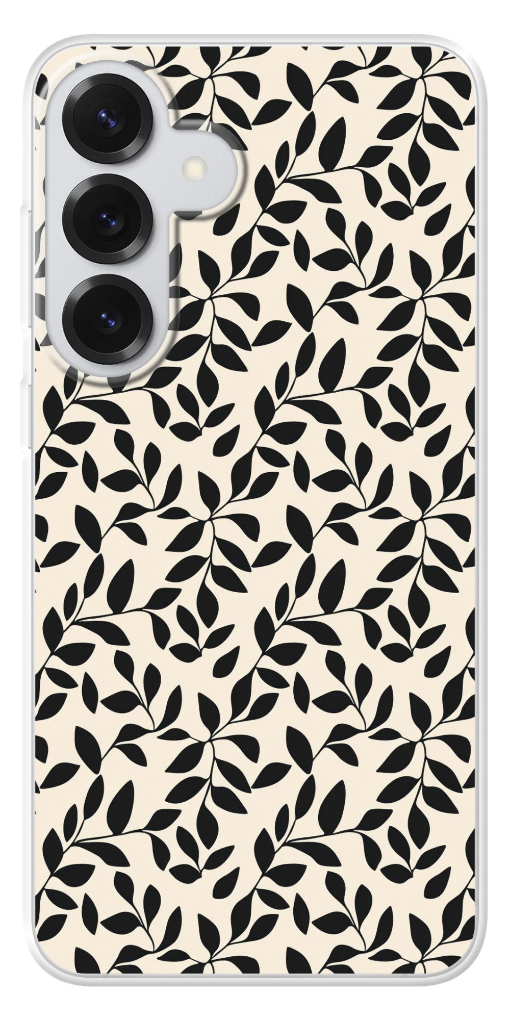 MuchoWow Handyhülle für Samsung Galaxy S26 Plus Elegant - Gemustert - Schwarz - Beige, Smartphone-Bumper, Print, Handy Schutzhülle Dünn