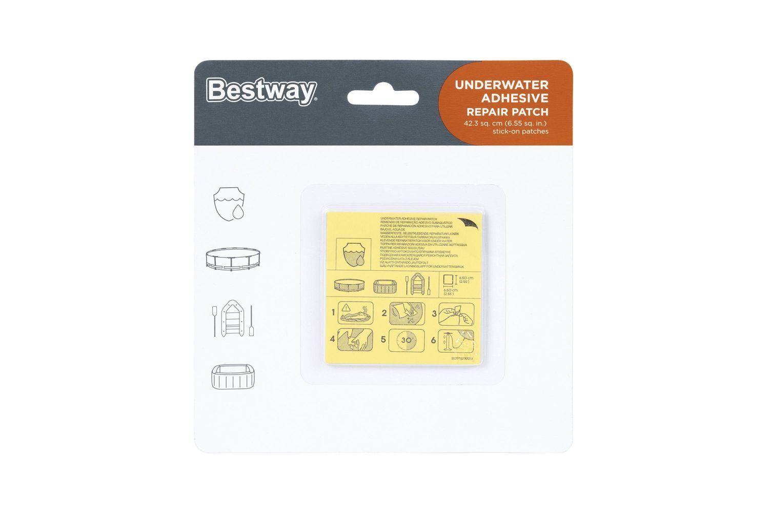 Bestway Luftmatratze 10er-Set Reparaturflicken selbstklebend wasserfest günstig online kaufen