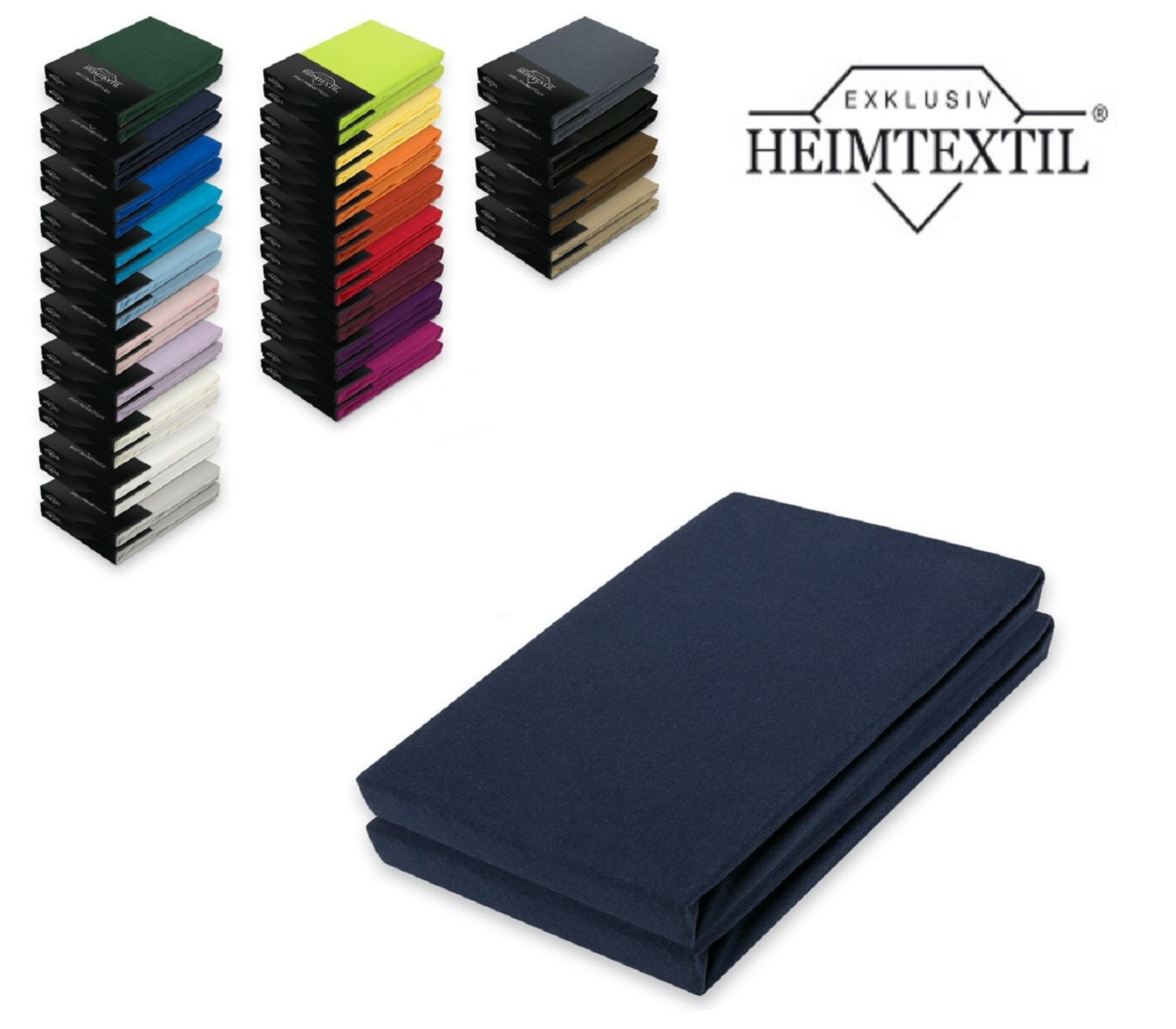 EXKLUSIV HEIMTEXTIL Spannbettlaken Jersey Spannbettlaken Doppelpack günstig online kaufen