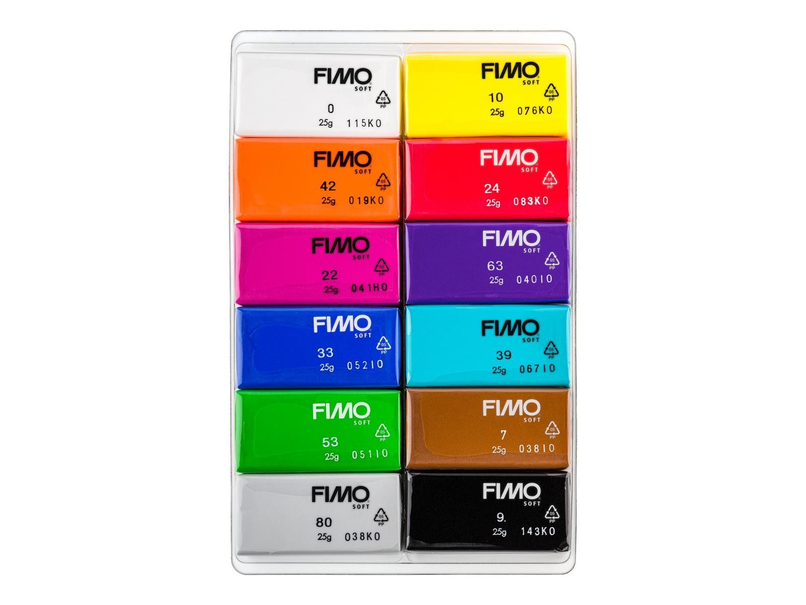 STAEDTLER Modelliermasse STAEDTLER FIMO soft 8023 C Modelliermasse-Set - 12 Halbblöcke je 25 g