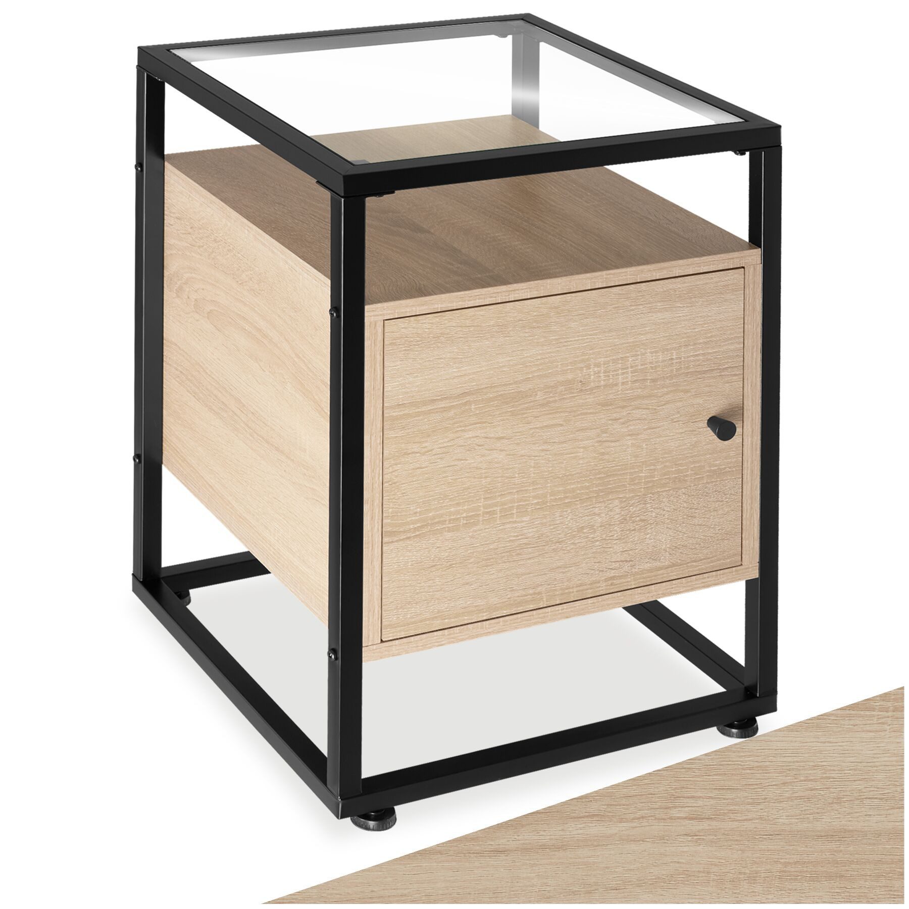 tectake Nachttisch Beistelltisch Dudley 40x43x60,5cm (1-St., 3 tlg), Kantig günstig online kaufen