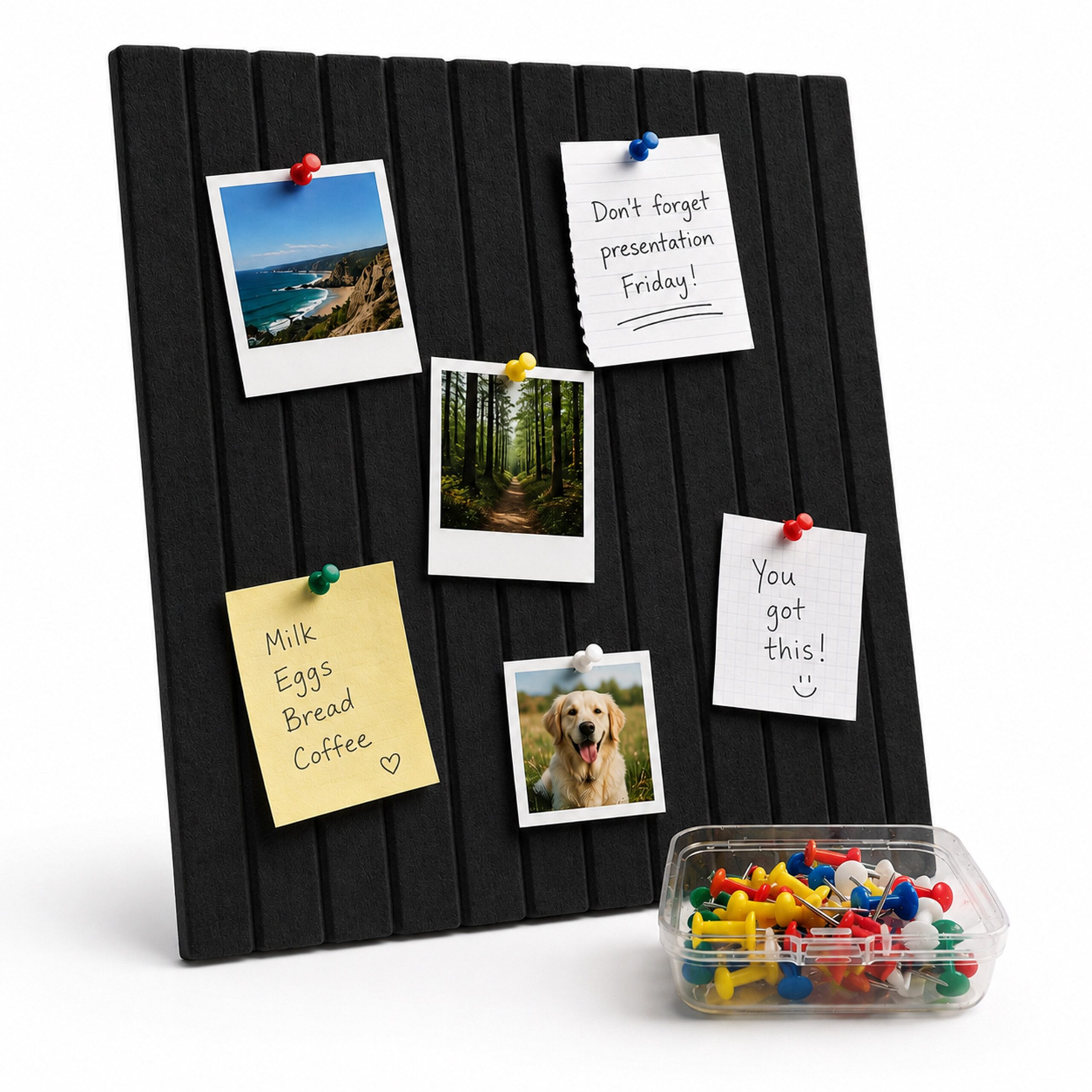relaxdays Pinnwand Selbstklebendes Filzpinnwand Set, schwarz, 60 x 40 cm