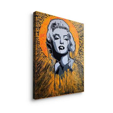 DOTCOMCANVAS® Leinwandbild Marilyn Sun, Leinwandbild Marilyn Monroe Pop Art Porträt Marilyn Sun orange