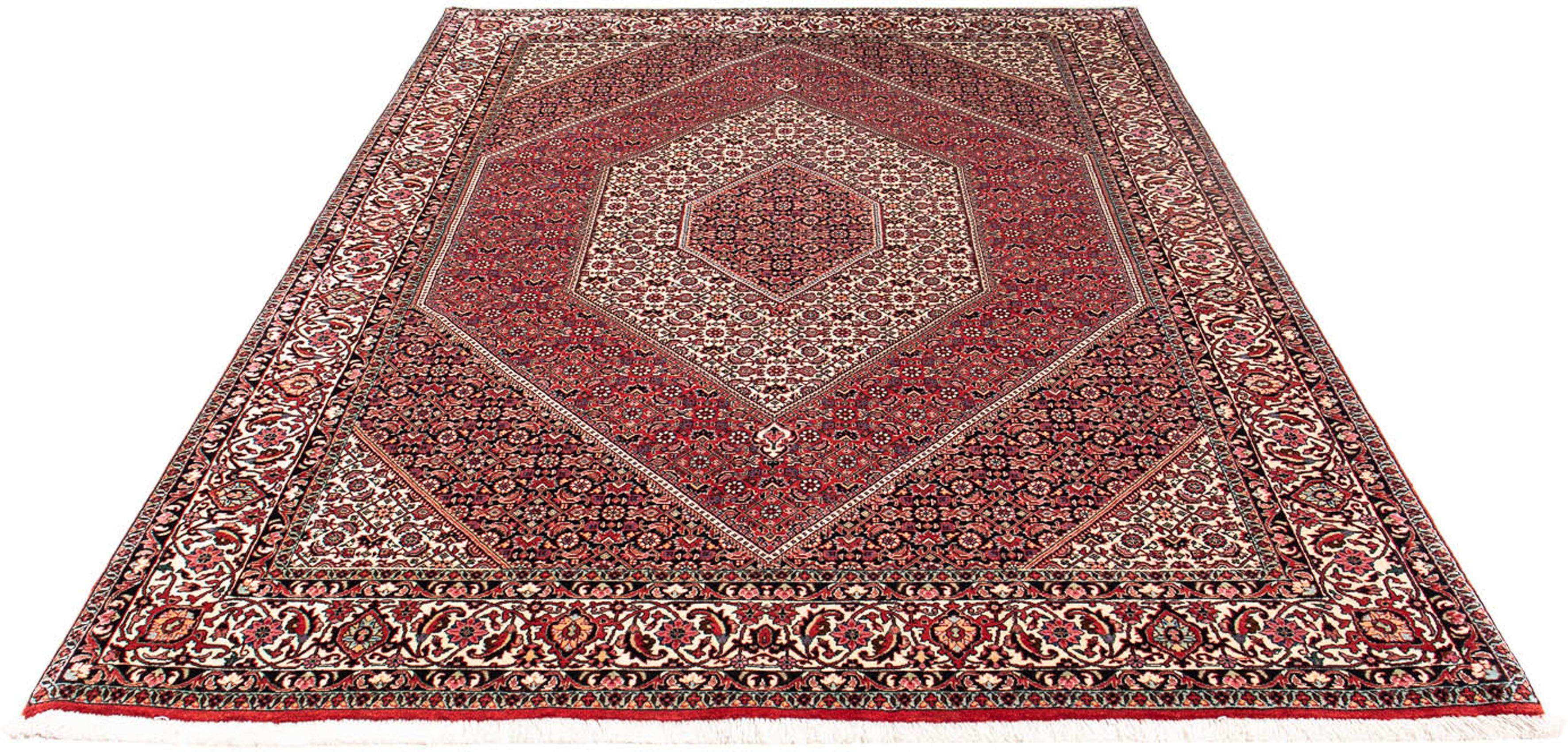 Orientteppich Perser - Bidjar - 242 x 170 cm - rot, morgenland, rechteckig, Höhe: 15 mm, Wohnzimmer, Handgeknüpft, Einzelstück mit Zertifikat