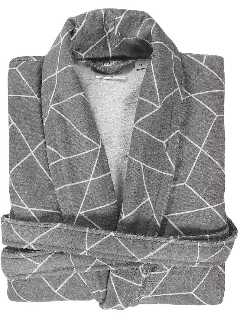 Kenda Sand Bademantel Florence 125, Midilänge, Baumwolle, Schalkragen, Gürtel, bequem, Wohlfühlqualität, mit Gürtel