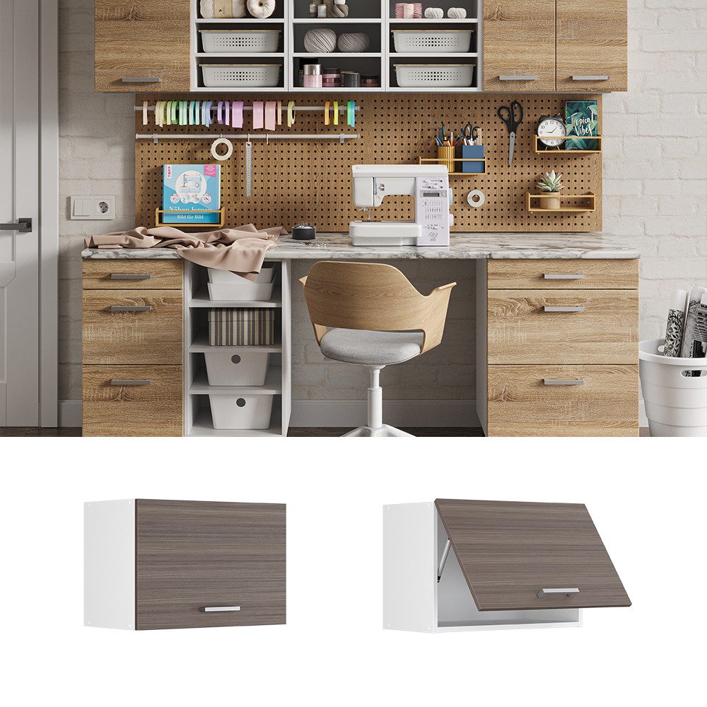 Vicco Schranksystem R-Line, Grau/Weiß, 60 cm günstig online kaufen