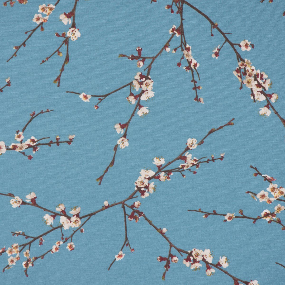 SCHÖNER LEBEN. Stoff »Dekostoff Canvas Ottoman Baumwollstoff Japan  Kirschzweige Kirschblüten blau braun weiß 1,40m Breite« online kaufen | OTTO