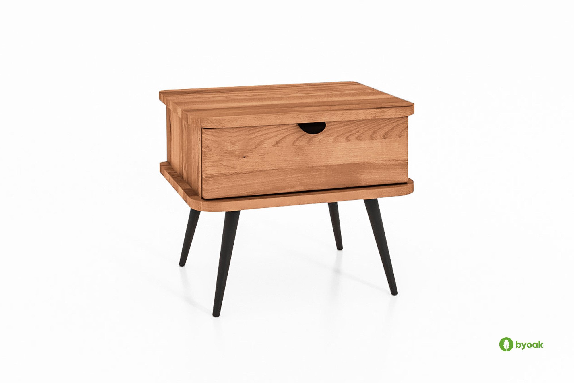 byoak Nachtkommode KULA aus Massivholz, Naturgeölt