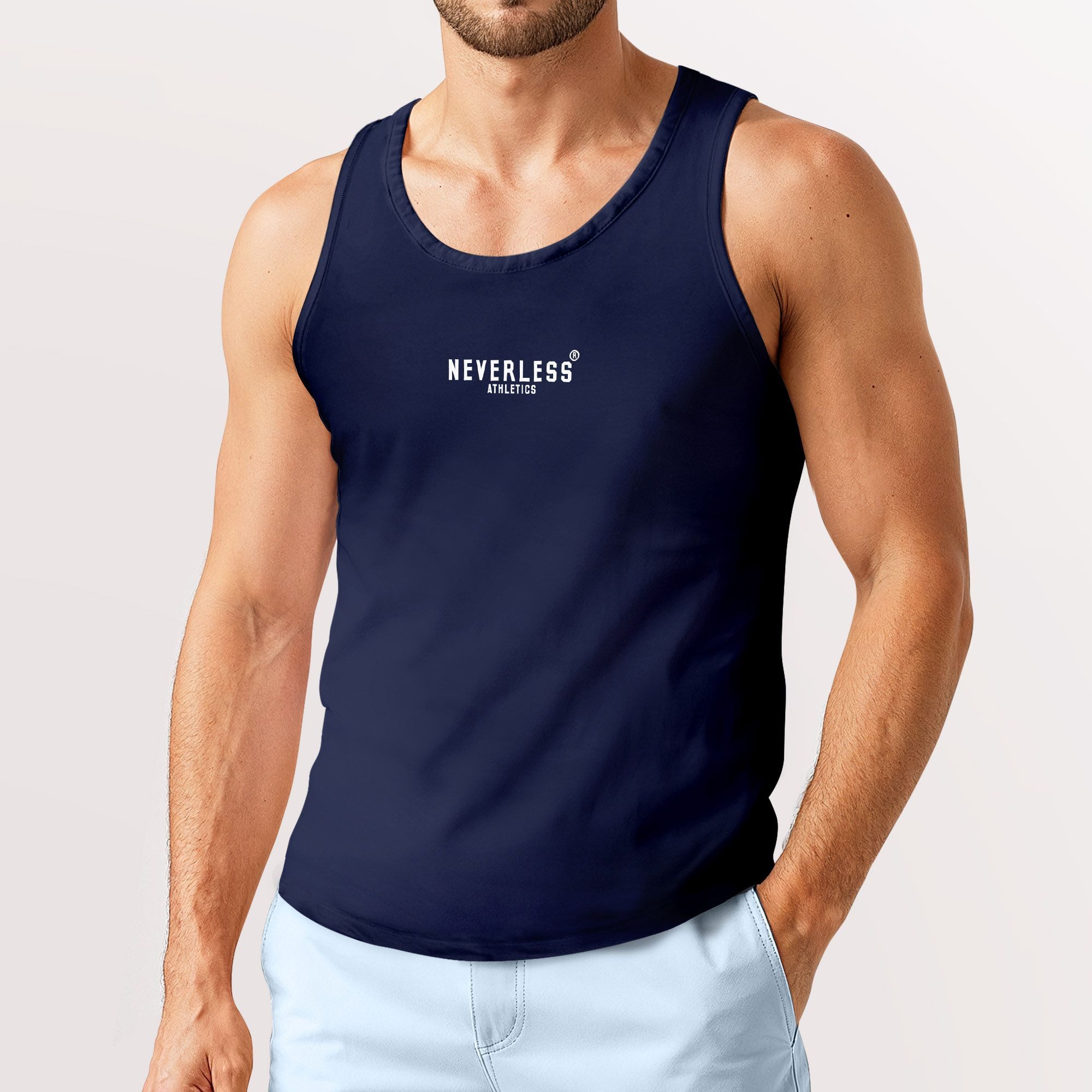 Neverless Tanktop Herren Tank-Top Backprint Helm-Print Spartan Sportshirt mit mit Print
