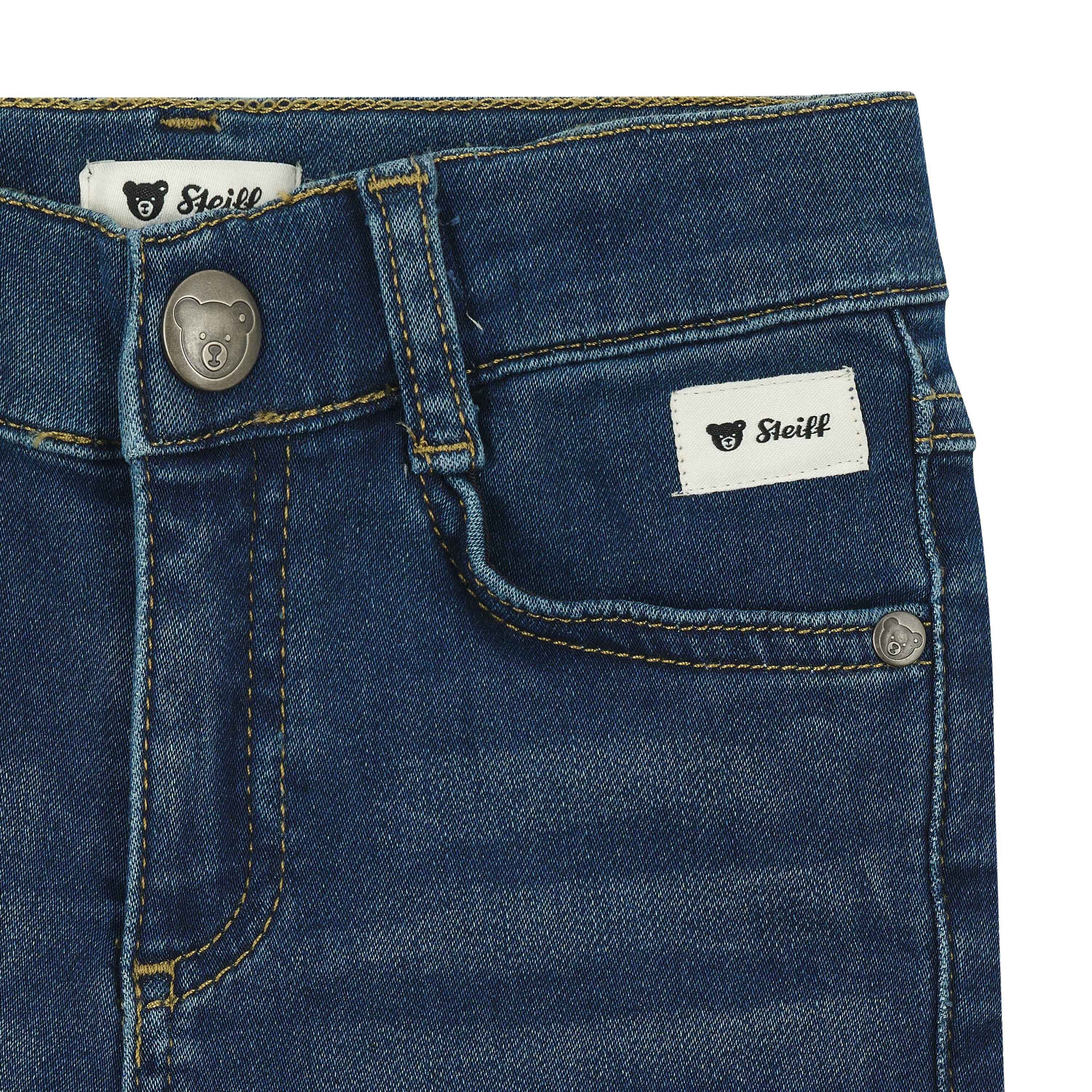 Steiff Jeansshorts Jeans Shorts Denim, verstellbarer Bund