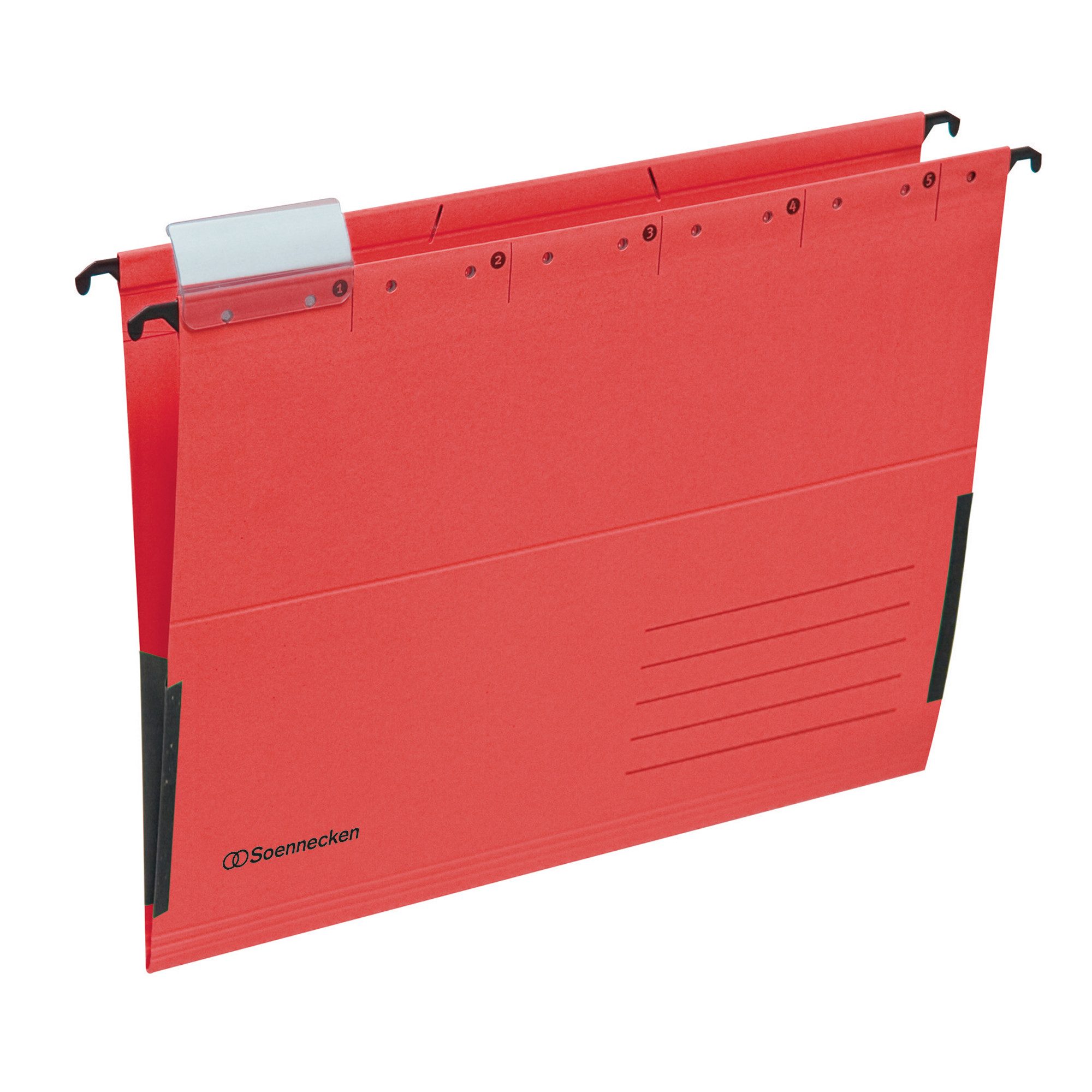 Soennecken Hefter Hängetasche 2029 DIN A4 220g RC Karton rot 25 Stück