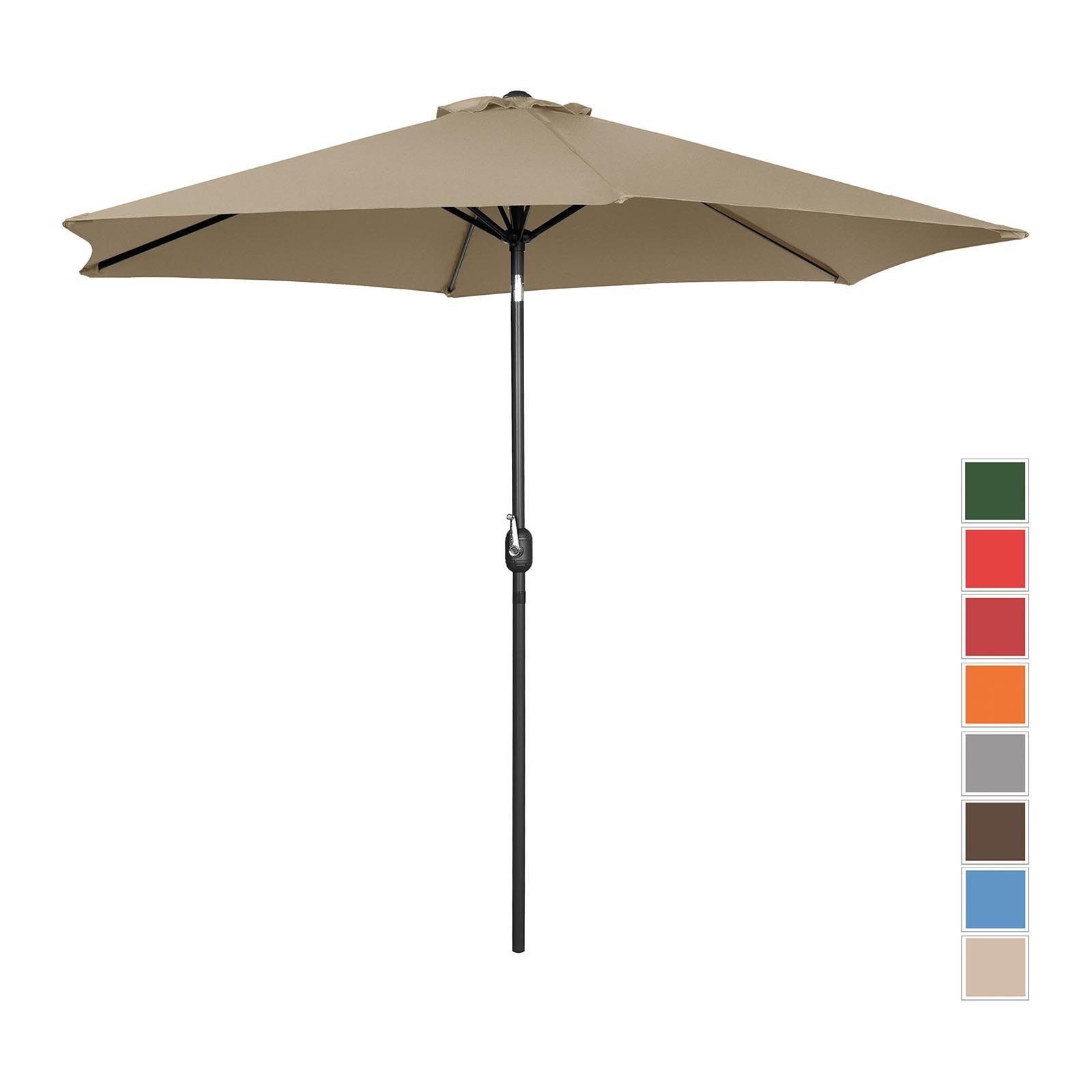 Uniprodo Sonnenschirm Sonnenschirm groß Sonnenschirm Terrasse taupe