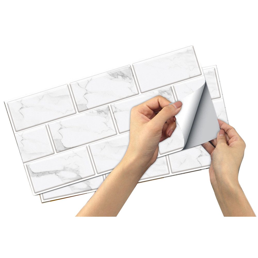 Coonoor Fliesenaufkleber 12 Stück 15x30cm, Fliesenaufkleber, selbstklebende günstig online kaufen