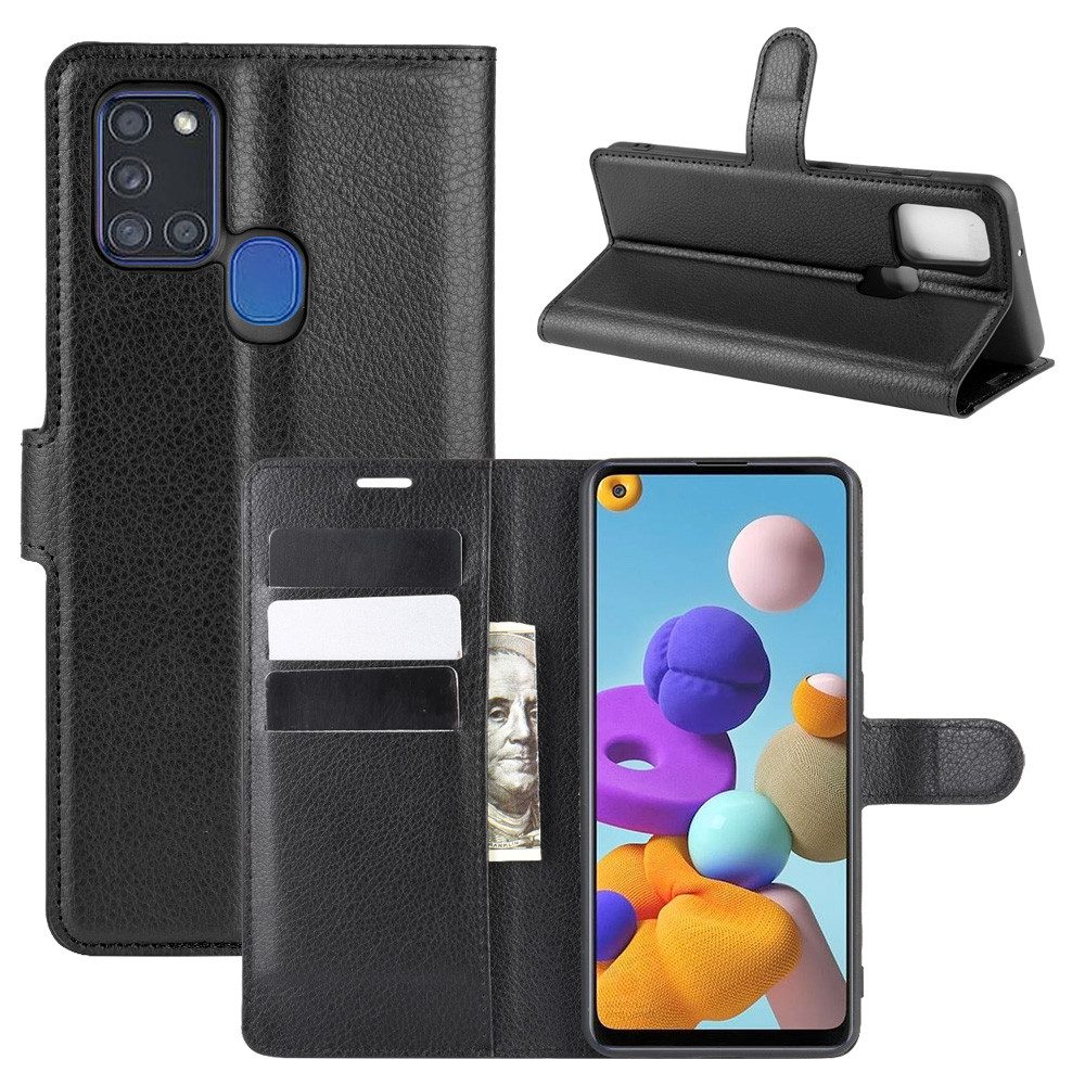 betterfon Handyhülle Handytasche für Samsung Galaxy A21s TPU Schutz Schale, Wallet Case mit Kartenfächern Magnetverschluss und weicher Innenhülle