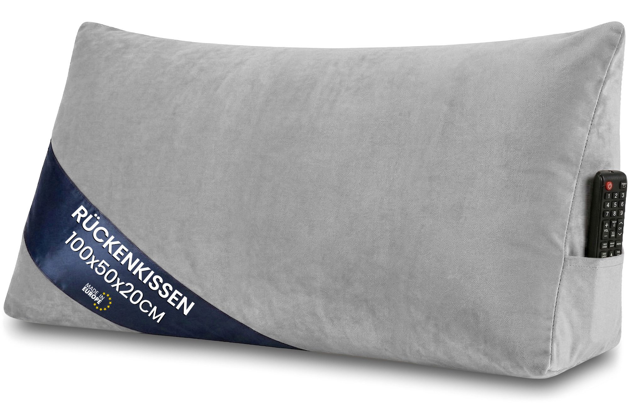 Amazinggirl Rückenkissen Keilkissen Cord Kissen 70x40 cm - Lesekissen für Bett Sofa und Couch
