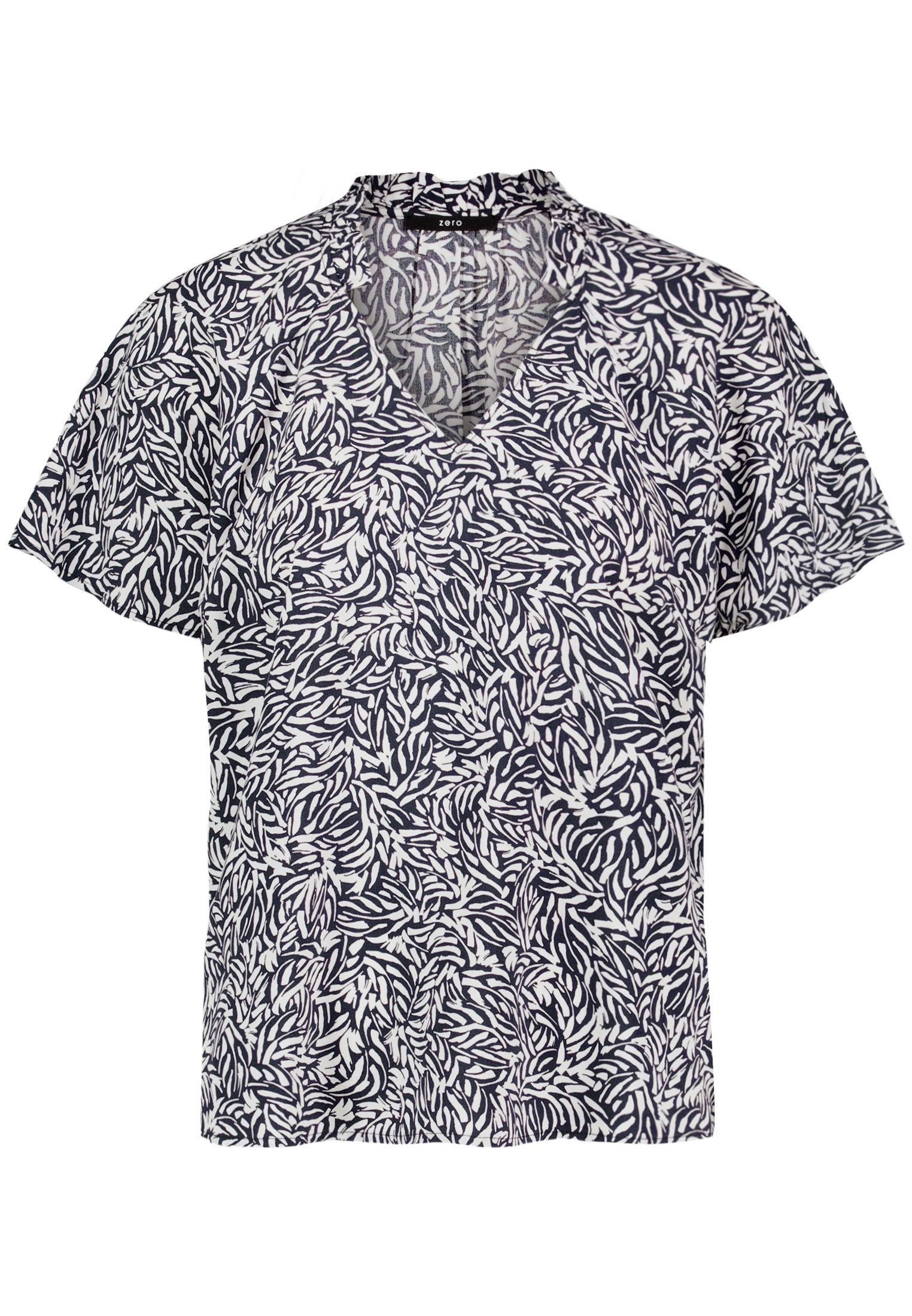Zero Kurzarmbluse Damen mit Print.