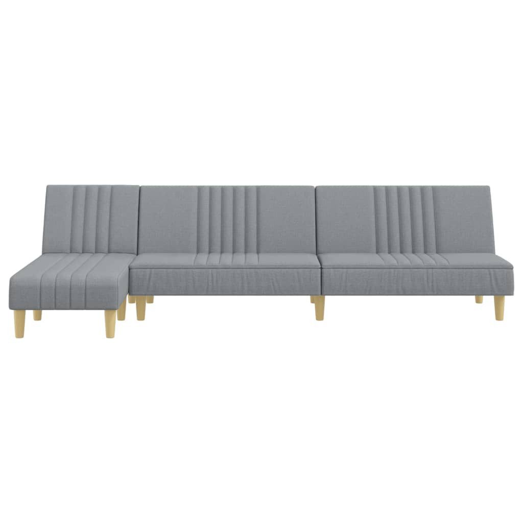 vidaXL Sofa Schlafsofa in L-Form Hellgrau günstig online kaufen