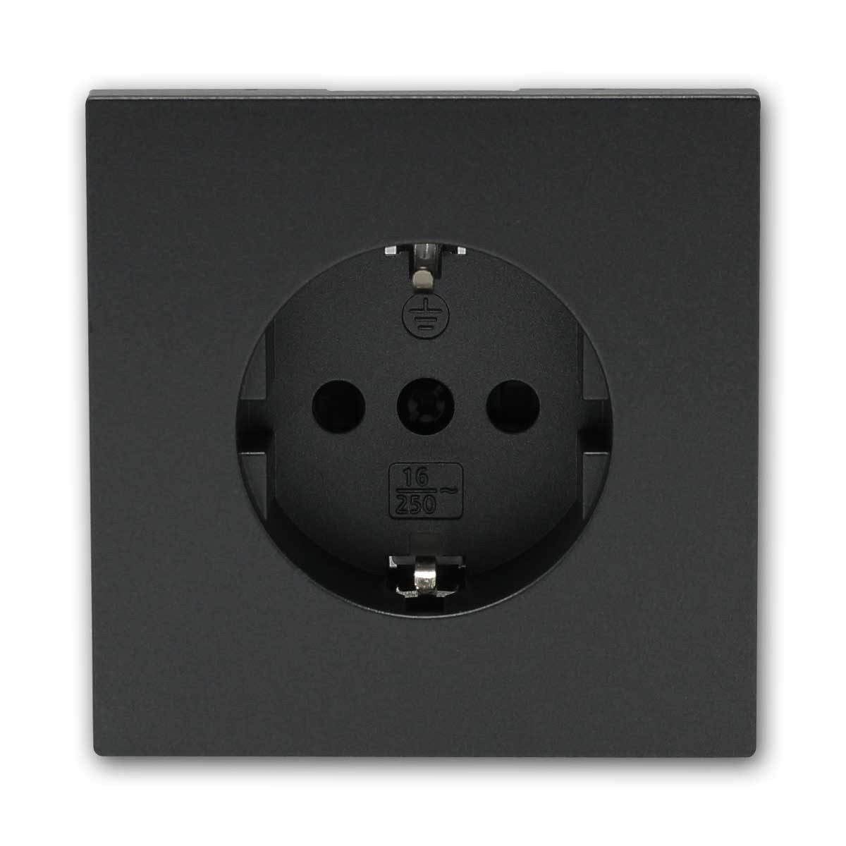 McPower Unterputz-Steckdose Steckdose SHALLOW anthrazit 250V~/16A UP, o Rahmen