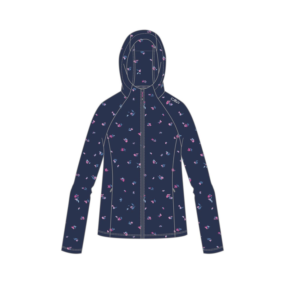 Sweatjacke CMP Damen Sweatjacke WOMAN JACKET FIX HOOD 32C8386P