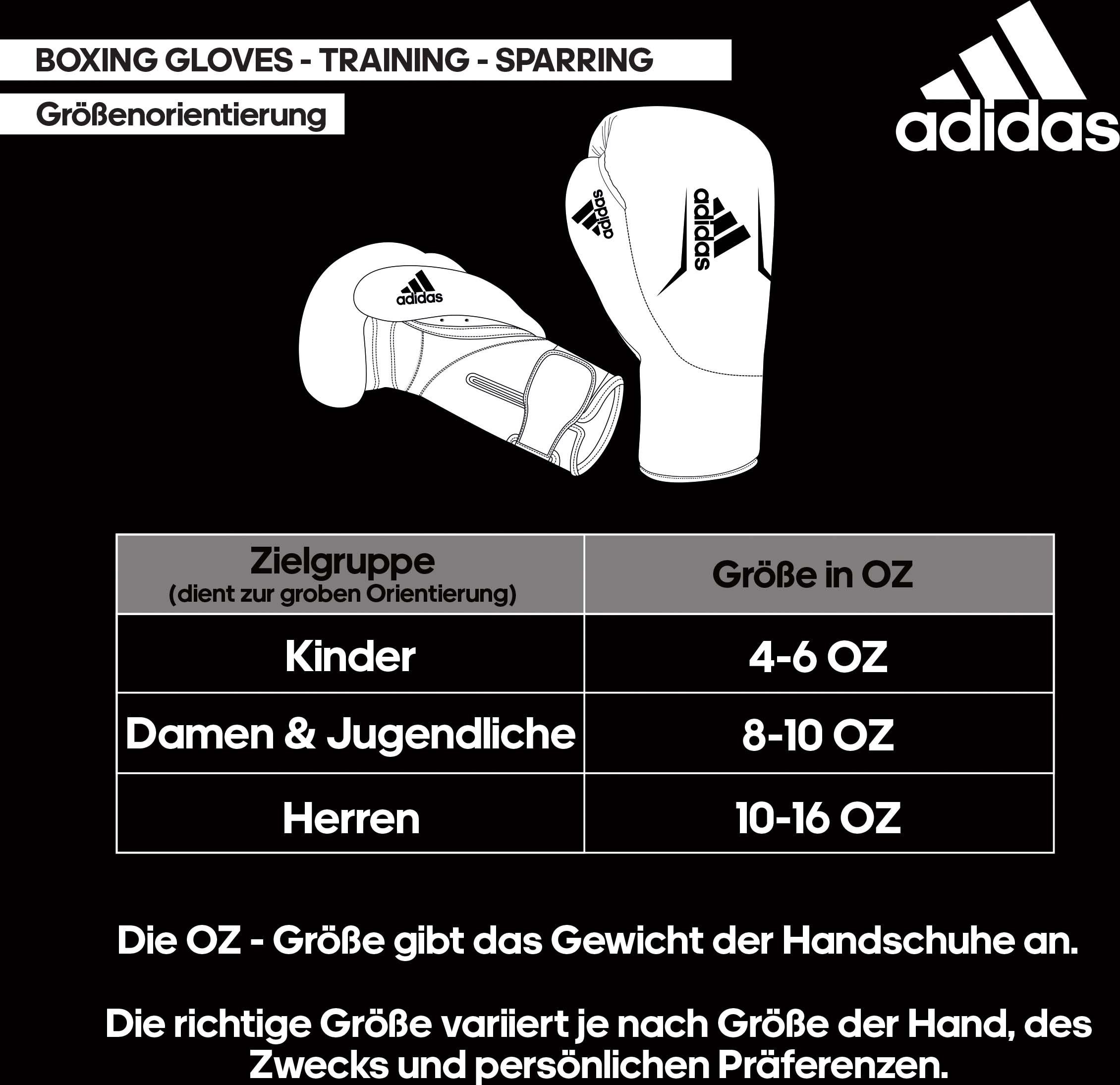 adidas Hybrid Performance Boxhandschuhe Schwarz/Gold 80