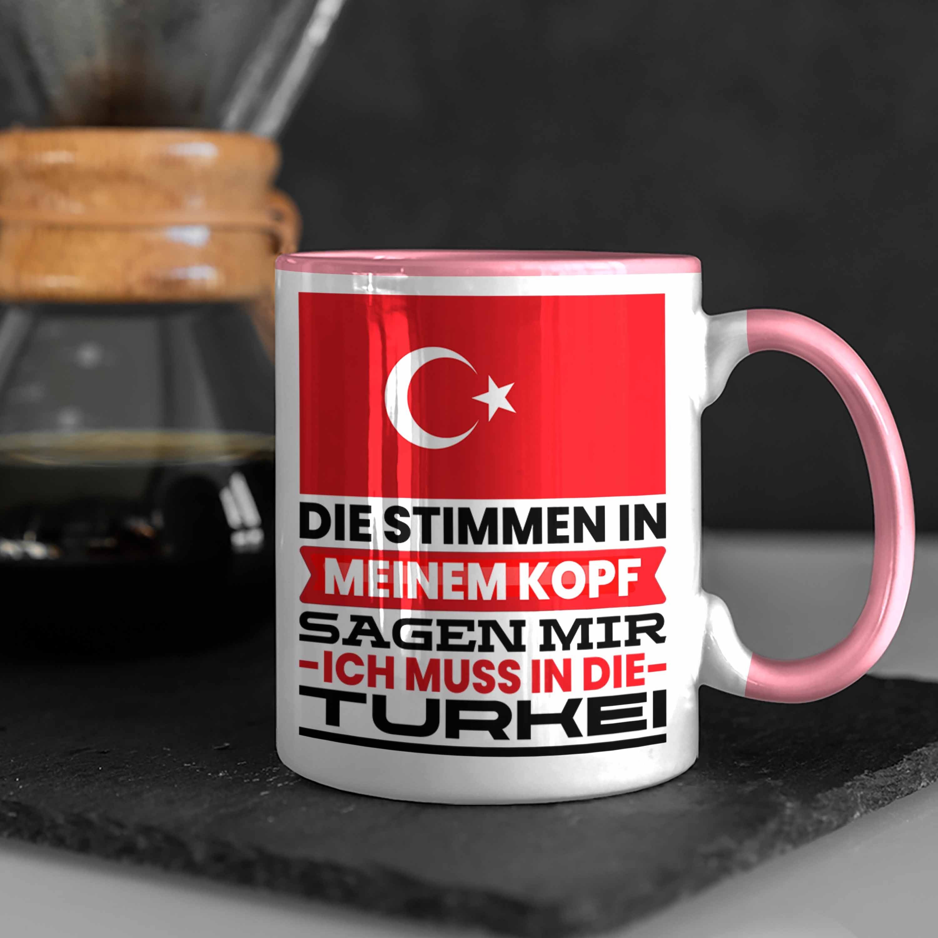Trendation Tasse Ich Urlaub Geburtstag Rosa für Türkei Tasse Türken Geschenkidee Mu Geschenk