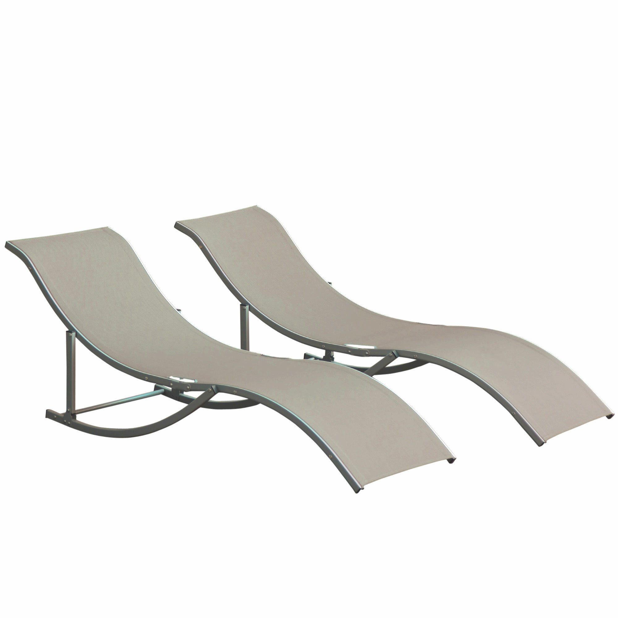 Outsunny Gartenliege Gartenliegen 2er Set günstig online kaufen