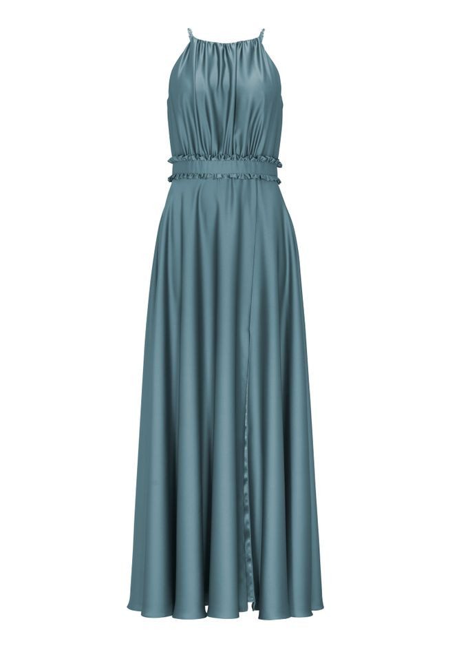 Abendkleid - Maxikleid - Satinkleid - Abendkleid bodenlang