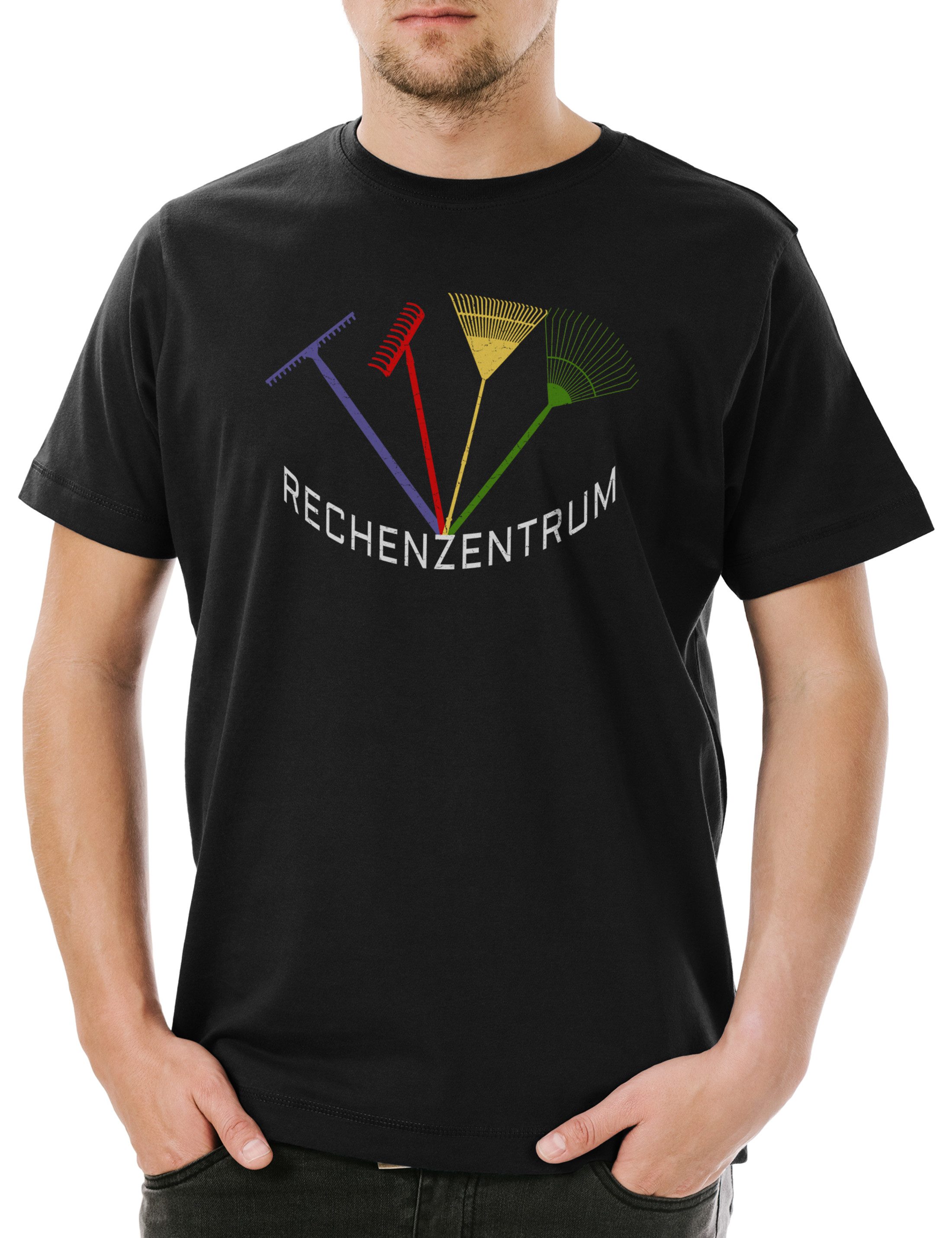 Print-Shirt Rechenzentrum Herren T-Shirt Computer Server Rächen Gartenarbeit Admin