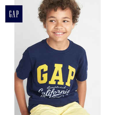 GAP Print-Shirt blaue Print Shirt GAP Logodruck auf der Vorderseite