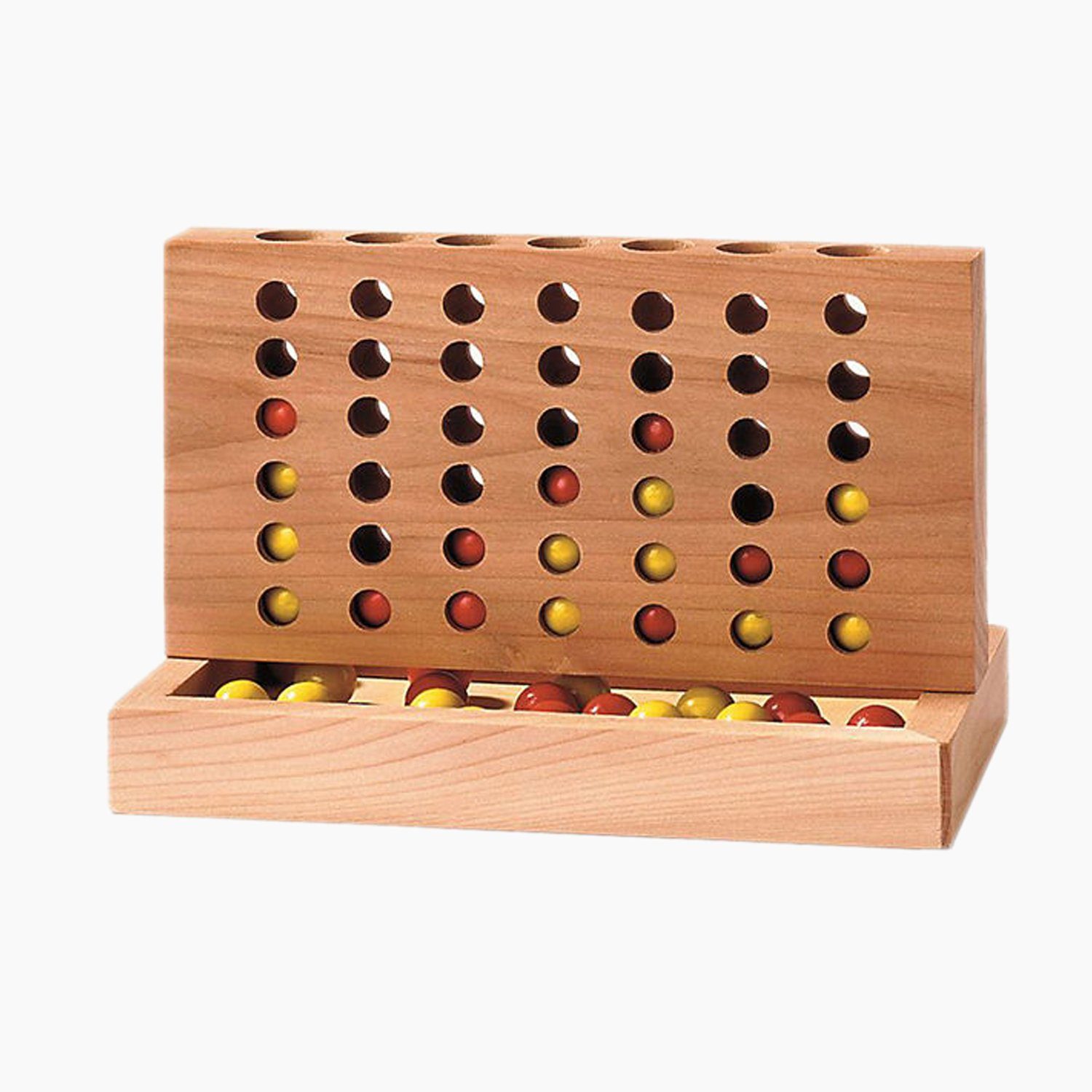 goki Spielesammlung Vier gewinnt., Vier gewinnt., Klassisches und beliebtes Gesellschaftsspiel aus massivem Holz