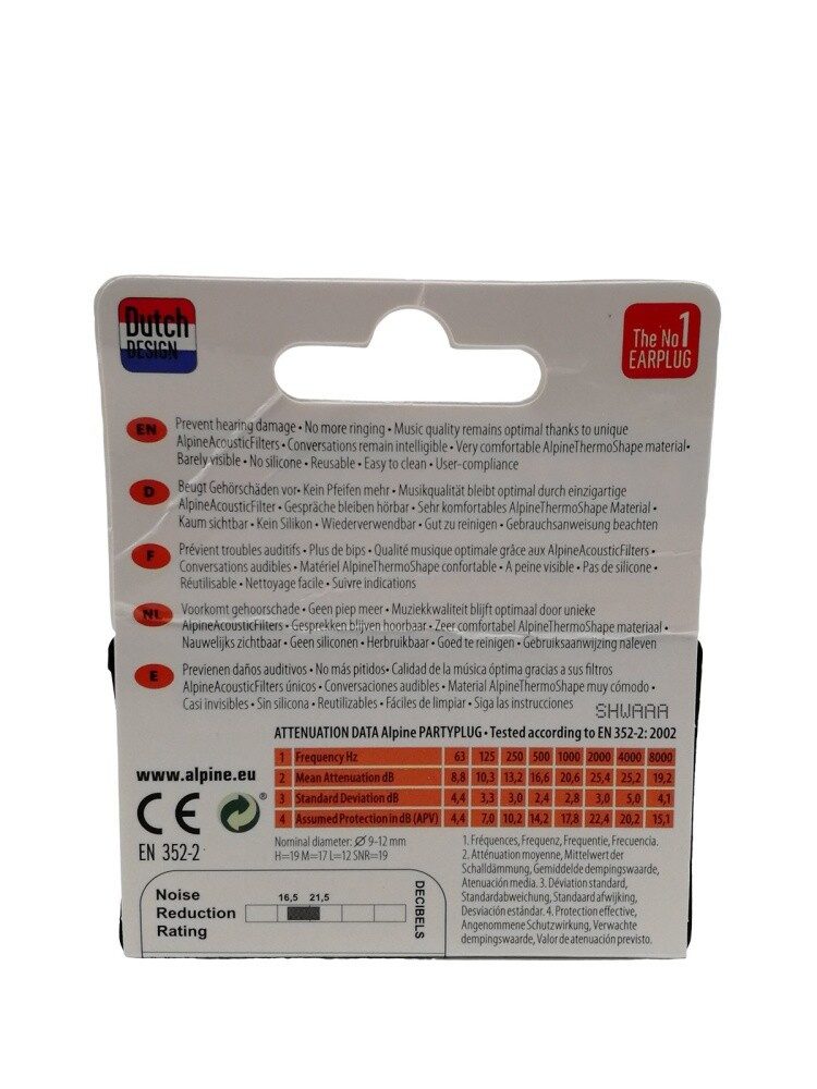 Alpine Nederland Gehörschutzstöpsel ALPINE PARTYPLUG Ohrstöpsel