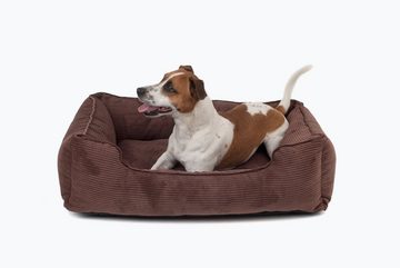 Harley & Cho Tierkorb Orthopädisches Hundebett „Dreamer“ aus weichem Samt, Ergonomisch